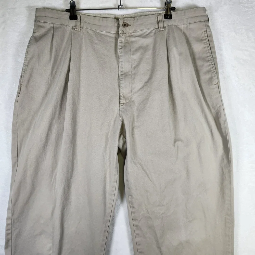 Polo Ralph Lauren Chino Pants Mens 42x32 Beige Cotton‎ Casual Trousers